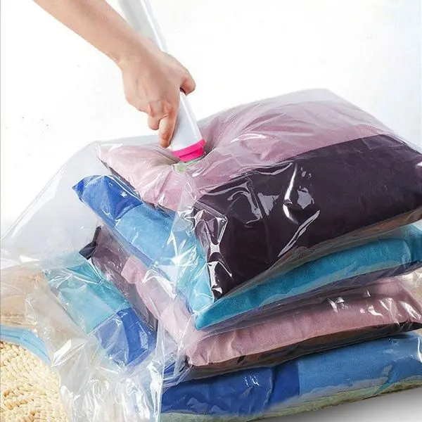 New 5-Pack High-Quality Space-Saving Vacuum Seal Storage Bags with Free Pump - Organize Your Home Efficiently - Image 5