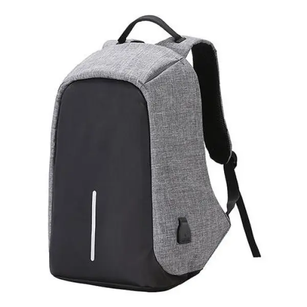 New Anti Theft Grey Fashion Laptop Backpack With Headphone USB - Image 4