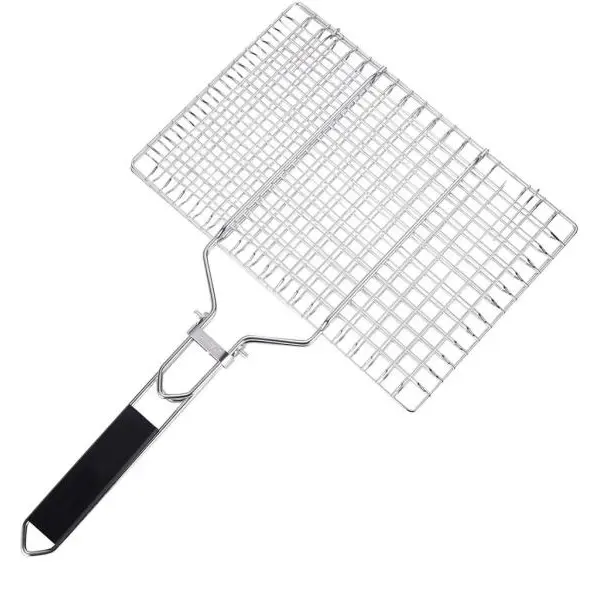 New Barbecue BBQ Grill Plate Mesh Net Mesh Wire Handle - Image 4