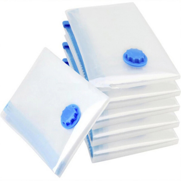 New Compact Transparent Vacuum Storage Bags with Compressed Seal for Travel - Space-Saving Organizer - Image 3