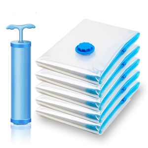 New Compact Transparent Vacuum Storage Bags with Compressed Seal for Travel - Space-Saving Organizer
