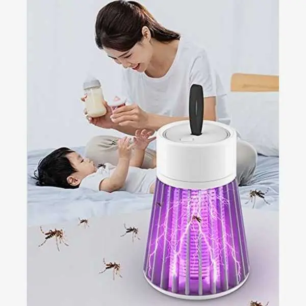 New Electric Shock Mosquito Lamp Purple Light Fly Trap Killer Mute LED Night Light Mosquito Killer Pest Control (Color : Multi)