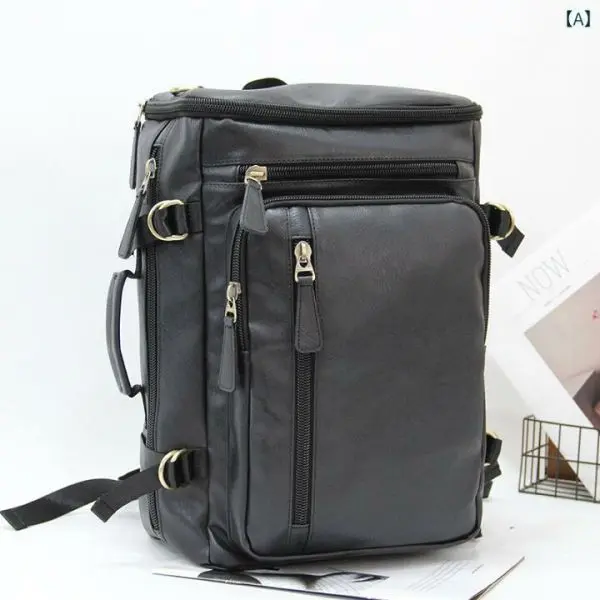 New Fashion Leather Backpack for School and College - Jeep Buluo Stylish Travel Bag for Boys - Durable PU Leather Rucksack with Side Handle - Image 2