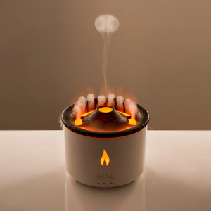 NEW IN 360ml Volcanic Flame Aroma Diffuser Essential Oil USB Portable Air Humidifier with Smoke Ring Night Light Lamp Fragrance