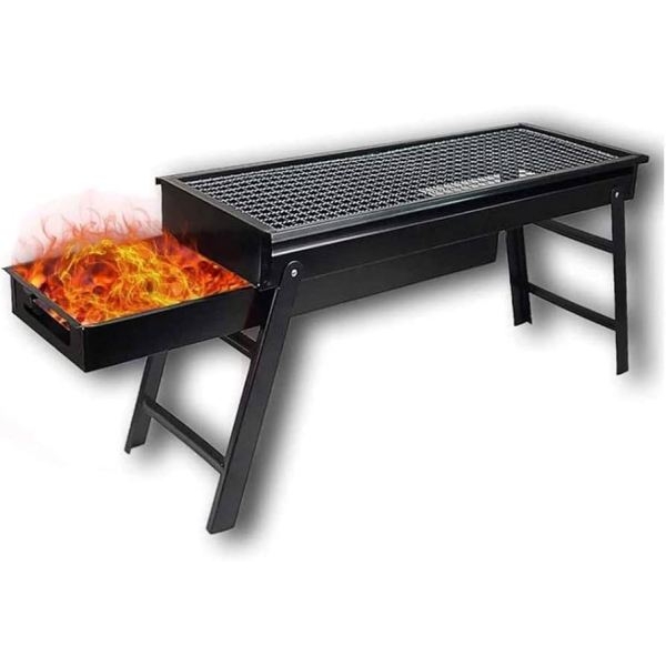 New Large BBQ Barbecue Grill Folding Portable Charcoal Outdoor Camping Picnic Burner Foldable Charcoal - Image 2