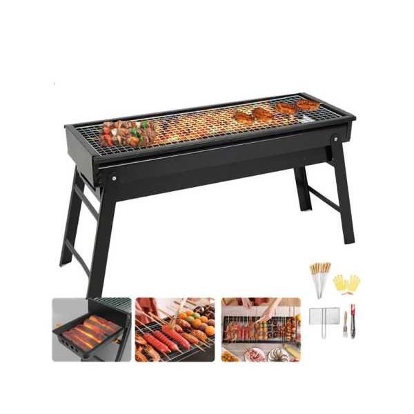 New Large BBQ Barbecue Grill Folding Portable Charcoal Outdoor Camping Picnic Burner Foldable Charcoal - Image 5