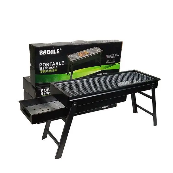 New Large BBQ Barbecue Grill Folding Portable Charcoal Outdoor Camping Picnic Burner Foldable Charcoal Camping Barbecue Oven - Image 2
