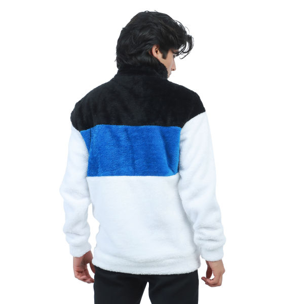 New Men's Winter Warm Polar Fur Mixed Color Coat Style Jacket. - Image 5