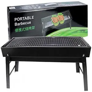 New Portable BBQ Grill Charcoal Stainless Steel Foldable Barbecue Tool Kits For Camping Picnic Outdoor Garden Party