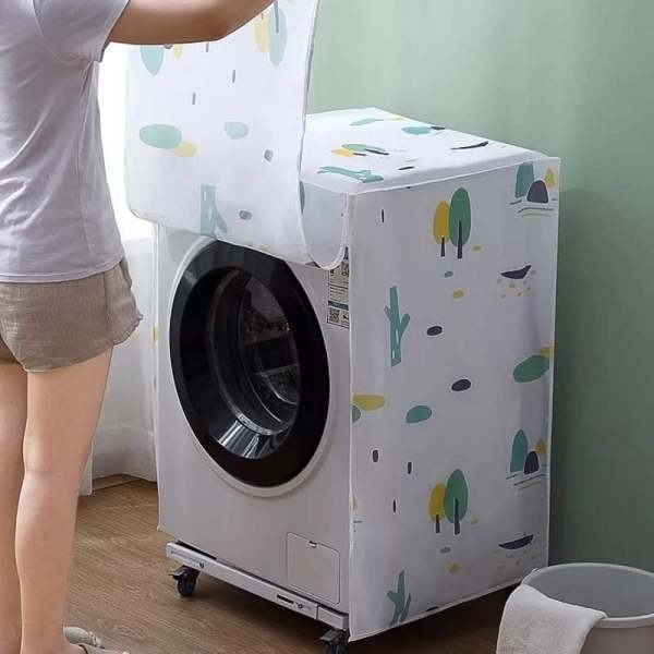 New Premium Automatic Front Load Washing Machine Dust Cover with Cute Patterns, Size 63x58x85cm - Image 3