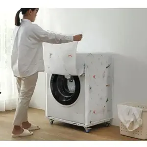 New Premium Automatic Front Load Washing Machine Dust Cover with Cute Patterns, Size 63x58x85cm