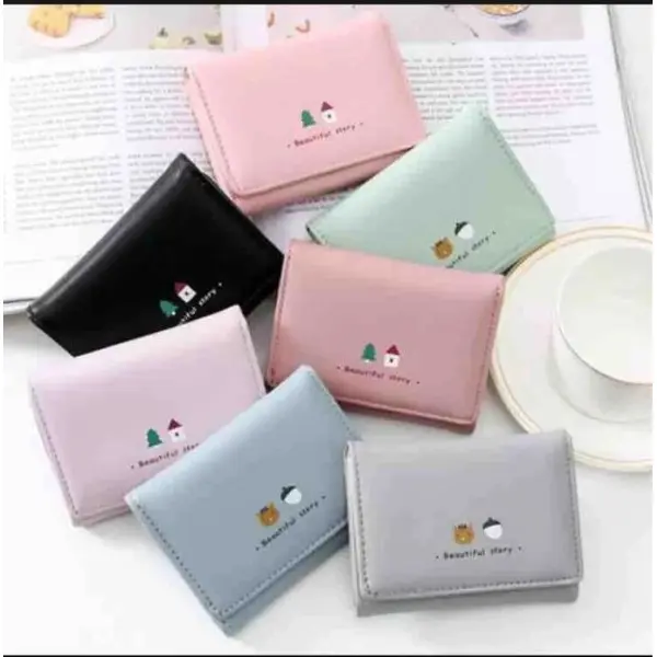 New Sweet Pu Leather Short Design Purse For Women - Image 3