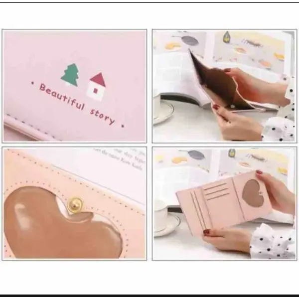 New Sweet Pu Leather Short Design Purse For Women - Image 4
