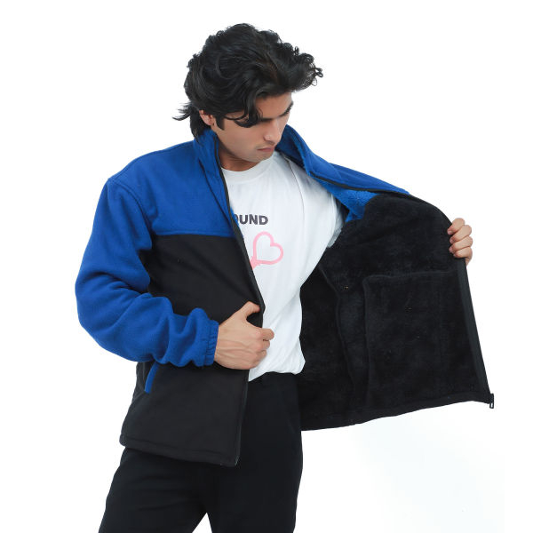 New Winter Warm Inside Fur Contrast Casual Jacket For Men's. - Image 4