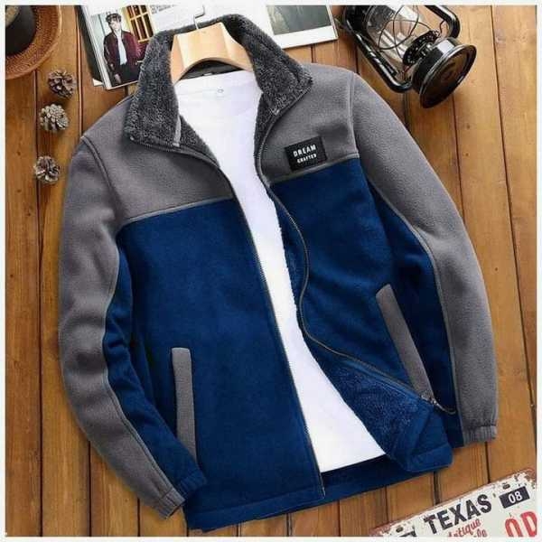 New Winter Warm Polar Inside Fur Contrast Jacket For Men's. - Fashion | Jackets For Men | Men's Wear | Winter Jackets | - Image 2