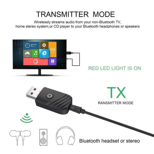 Nexgen Bluetooth Transmitter And Receiver Usb 5.3 Adapter With Aux Cable - Image 3