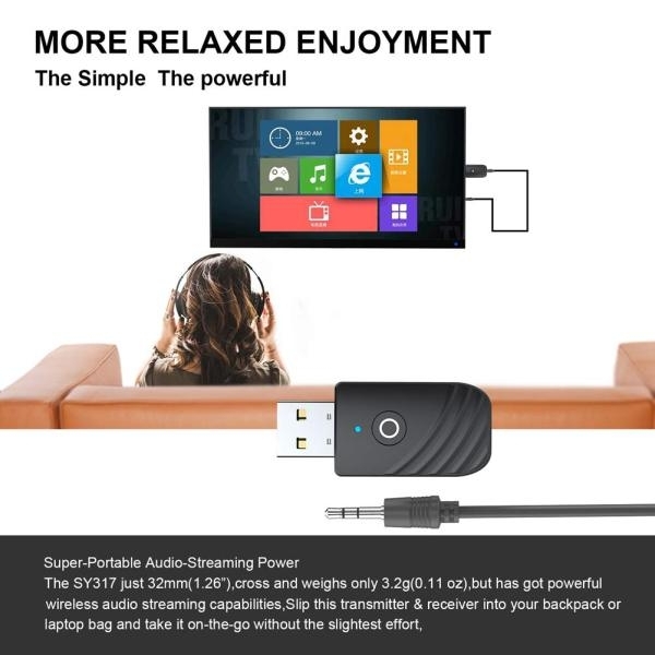 Nexgen Bluetooth Transmitter And Receiver Usb 5.3 Adapter With Aux Cable - Image 4
