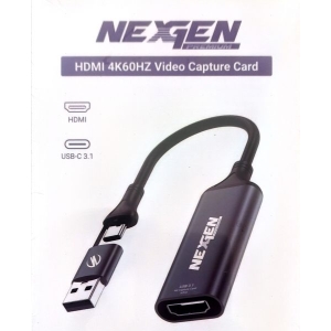 Nexgen Video Capture Card Hdmi 4k 60Hz Support