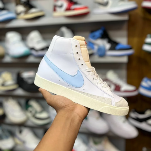 Nike Blazer High (White and Light Blue)