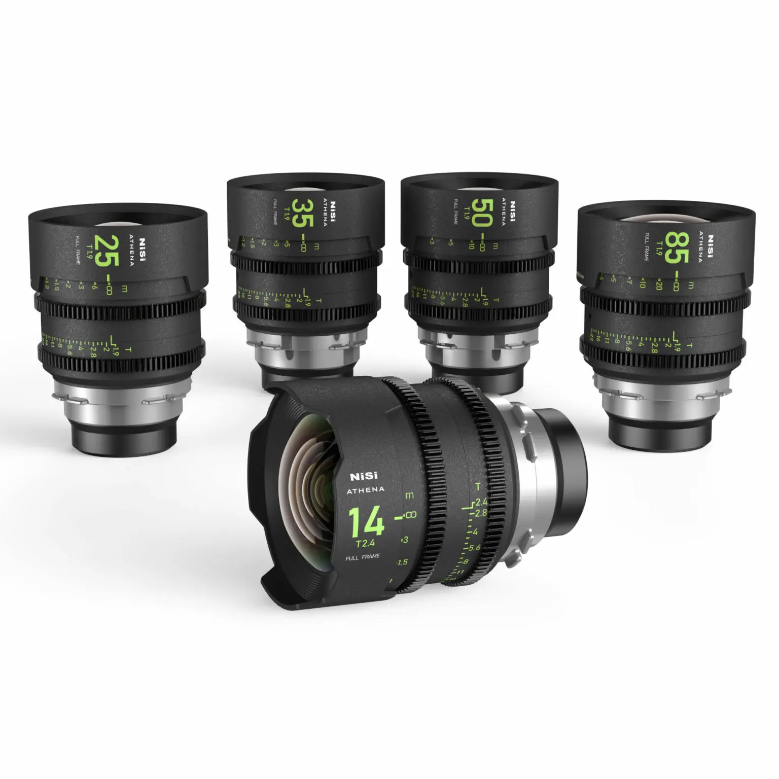 NiSi ATHENA Prime T2.4/1.9 Full-Frame 5-Lens Kit (PL Mount)