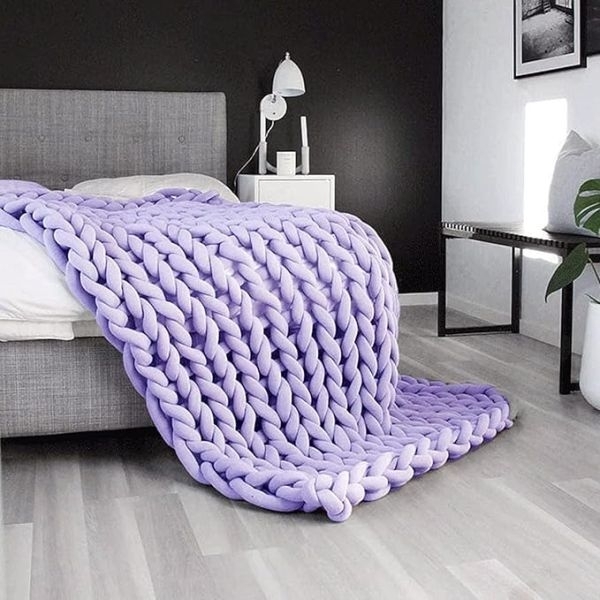 nitting Yarn for Chunky Braided Knot Throw Blanket DIY Soft Extra Cotton Washable, Bulky Giant Yarn for Weave Craft Crochet Sofa Blanket Pillow Pet Bed - Image 3
