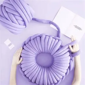 nitting Yarn for Chunky Braided Knot Throw Blanket DIY Soft Extra Cotton Washable