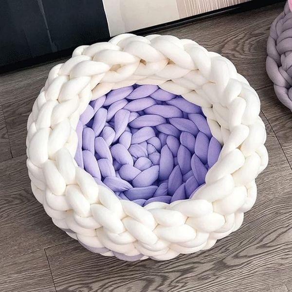 nitting Yarn for Chunky Braided Knot Throw Blanket DIY Soft Extra Cotton Washable, Bulky Giant Yarn for Weave Craft Crochet Sofa Blanket Pillow Pet Bed - Image 5