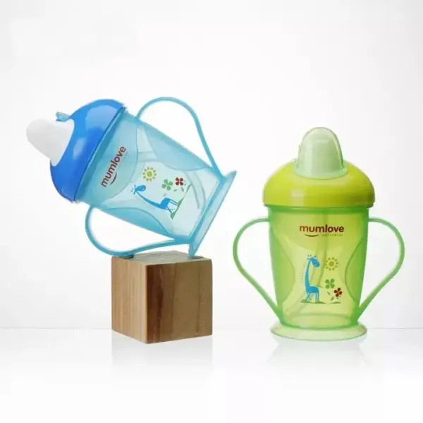 No Spill Baby Drinking Training Straw Cup Acrylic Baby Sippy Cups - Image 2