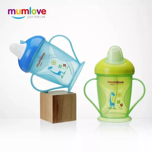 No Spill Baby Drinking Training Straw Cup Acrylic Baby Sippy Cups - Image 3