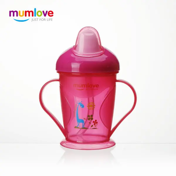 No Spill Baby Drinking Training Straw Cup Acrylic Baby Sippy Cups - Image 5