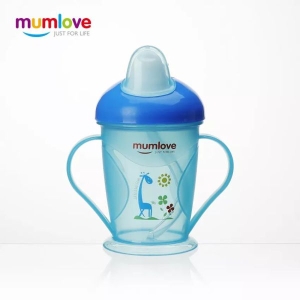 No Spill Baby Drinking Training Straw Cup Acrylic Baby Sippy Cups