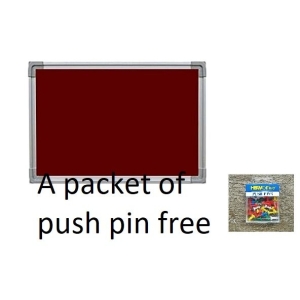 Notice Board/ Pin Board / Bulletin Board / Display Board of 2*3 Feet size Premium Quality with 1 Box of Push pin in Complementary By Mitrata