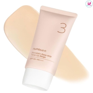 Numbuzin No.3 Porcelain Base-skip Tone Up Beige SPF50+ PA++++ 50ml By Dream Skin Nepal