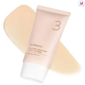 Numbuzin No.3 Porcelain Base-skip Tone Up Beige SPF50+ PA++++ 50ml By Dream Skin Nepal