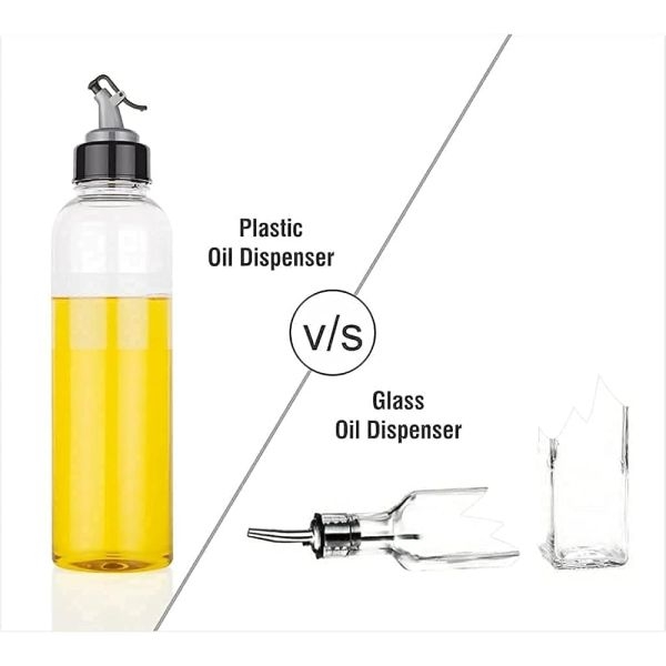 Oil Dispenser Transparent Plastic Oil Bottle Clear 1 Litre - Image 4