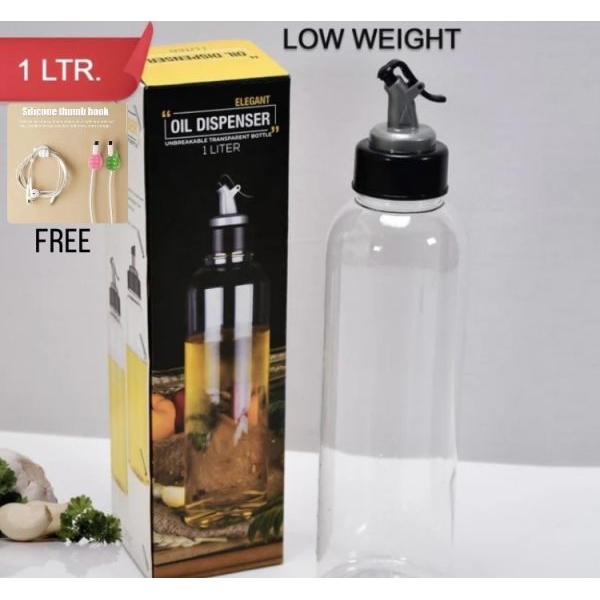 Oil Dispenser Transparent Plastic Oil Bottle Clear 1 Litre - Image 3