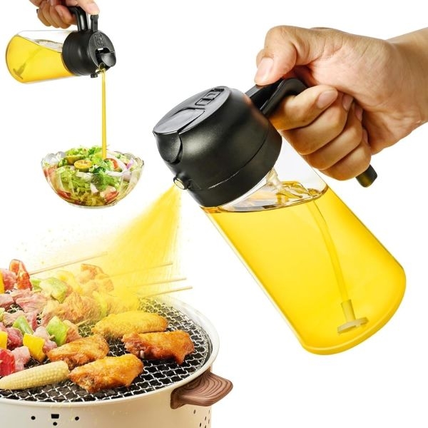 Oil Dispenser Transparent Plastic Oil Bottle Clear 1 Litre - Image 2