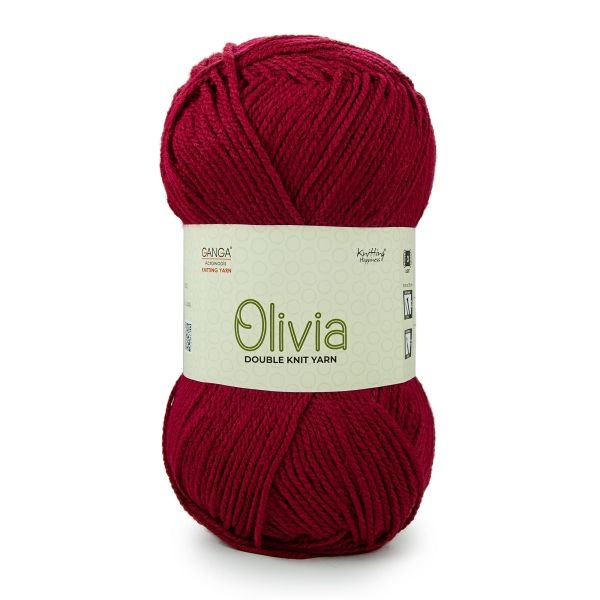OLV012 Maroon Ganga Oliva Knitting Yarn 100 Grams - Image 2