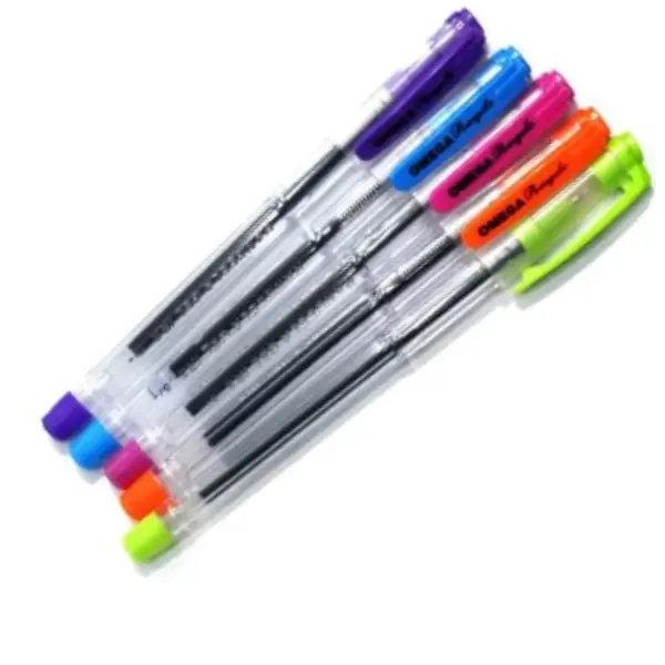 Omega Rangeela Blue Gel Pen (5 Pcs) - Image 2