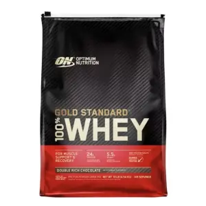 Optimum Nutrition 100% Whey Gold Standard Double Rich Chocolate Whey Protein 10 Lb