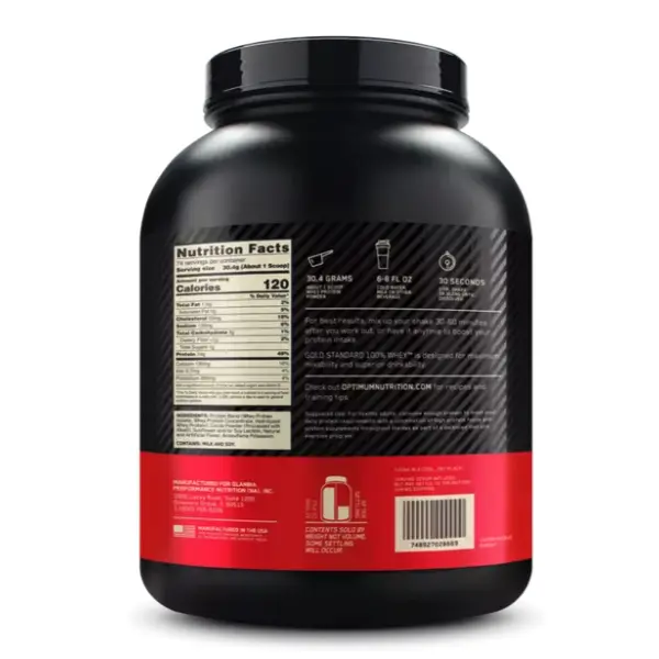 Optimum Nutrition 100% Whey Gold Standard Double Rich Chocolate Whey Protein 5 Lb - Image 2