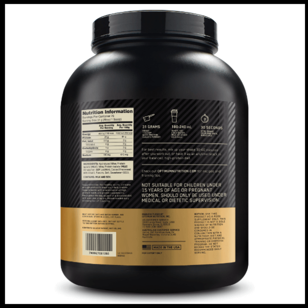 Optimum Nutrition Gold Standard Isolate Rich Vanilla Protein 5 Lb - Image 2