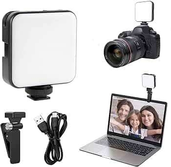Order Me LED Video Light Camera Light Laptop Light for Zoom Meeting Photography Lighting 100 LED Beads with Clip Dimmable and Rechargeable for Camera Selfie Stick Tripod Laptop Cellphone - Image 3