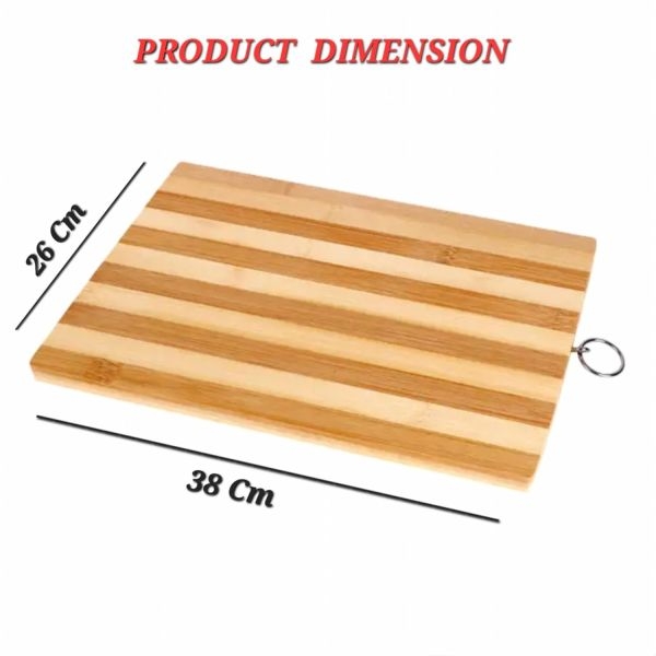 Organic Bamboo Chopping Cutting Wooden Board Extra Large 38x26 cm - Image 5