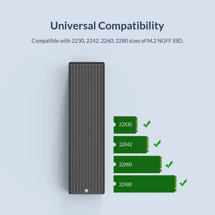 Orico Hard Drive Enclosure Type C 15cm Cable Supports up to 2TB (M2PF-C3 M.2 5Gbps) - Image 3