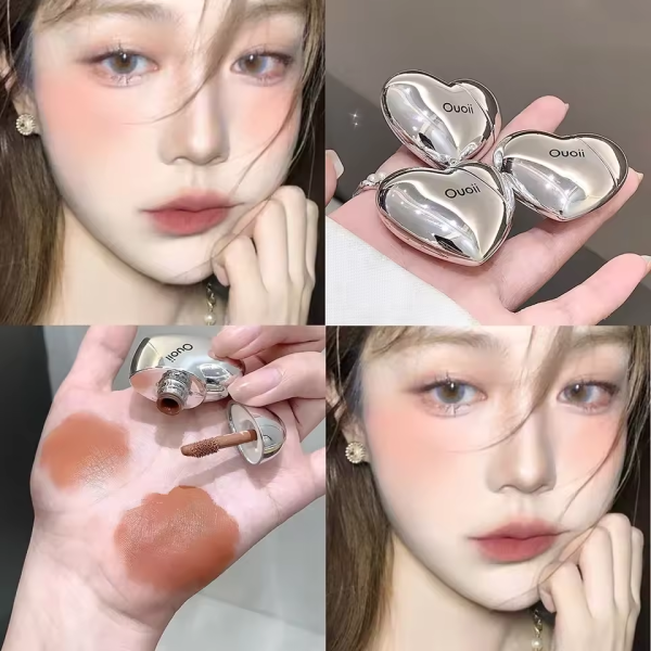 Ouoii Lavender Matte Liquid Blush Velvet Heart Shaped Face Pigment - Image 4