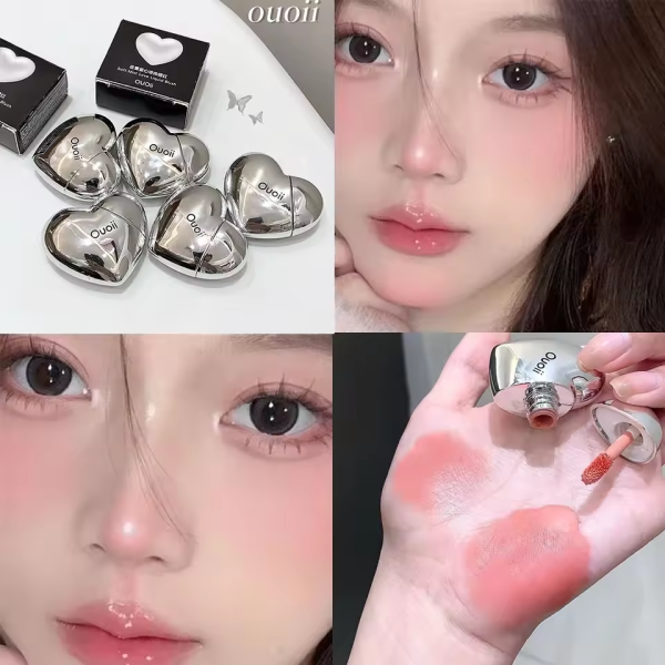 Ouoii Lavender Matte Liquid Blush Velvet Heart Shaped Face Pigment - Image 5