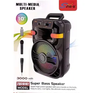 Outdoor Portable Speaker system Powered BT DJ Party Speaker 10 Inch