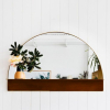 Oval Mirror Wall Shelf Decorative Wall Shelves Elegant Design