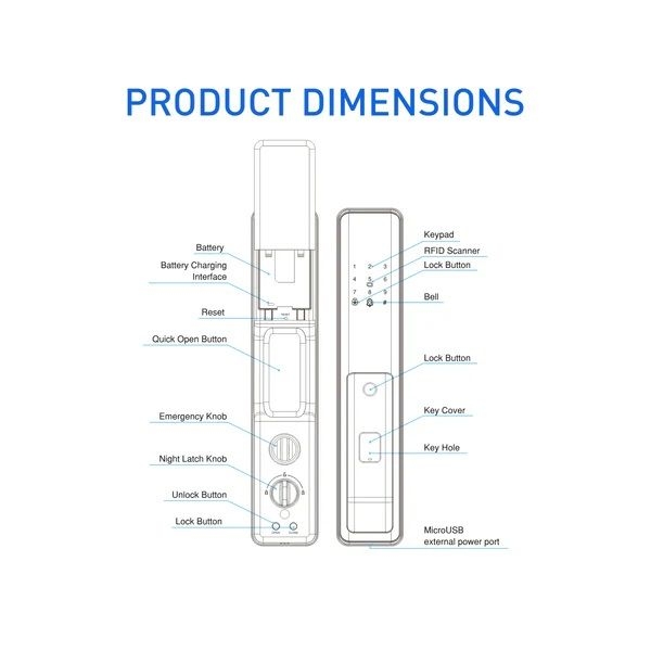 OZONE Digital Locks ( 0Z-FDL-01 LIFE NXT Plus) - Image 4